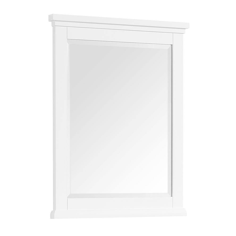 Home Decorators Collection Merryfield 24 in. W x 32 in. H Framed Wall Mounted Mirror in White 19112-M24-WT