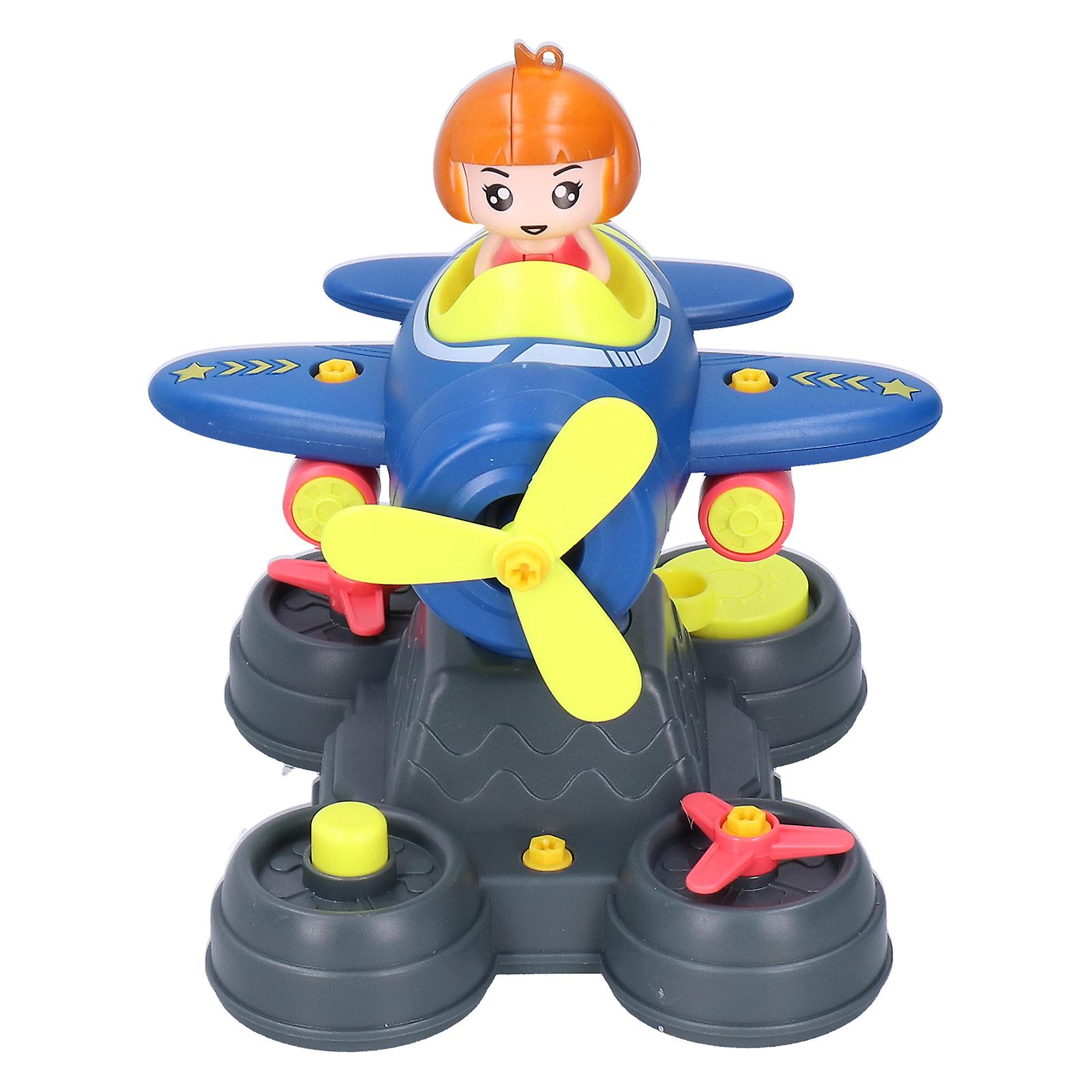 Children Diy Nut Combination Airplane Model Toy Kids Education Assembly Pretend Play Set