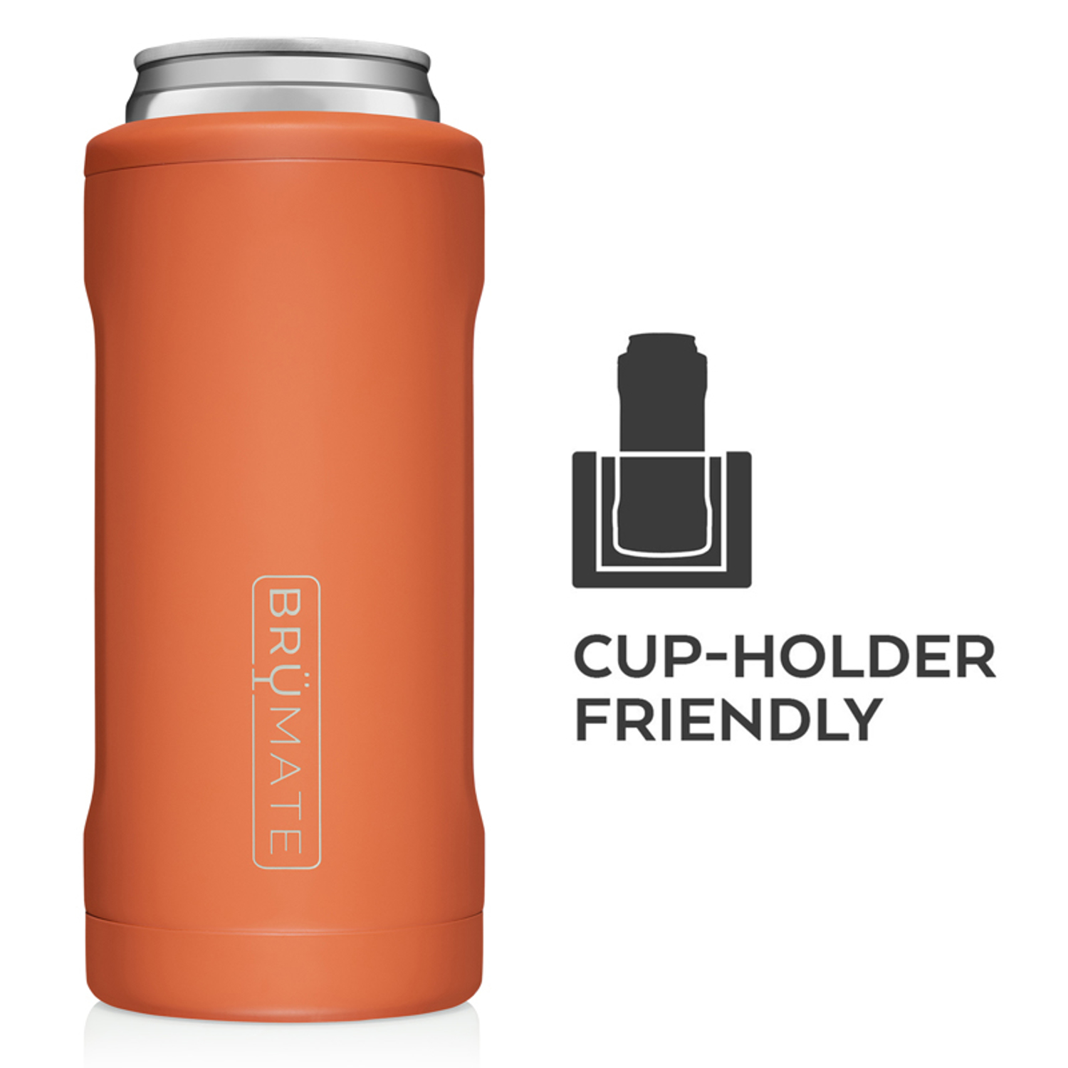 Brumate Hopsulator Slim 12 oz Slim Matte Clay BPA Free Vacuum Insulated Tumbler