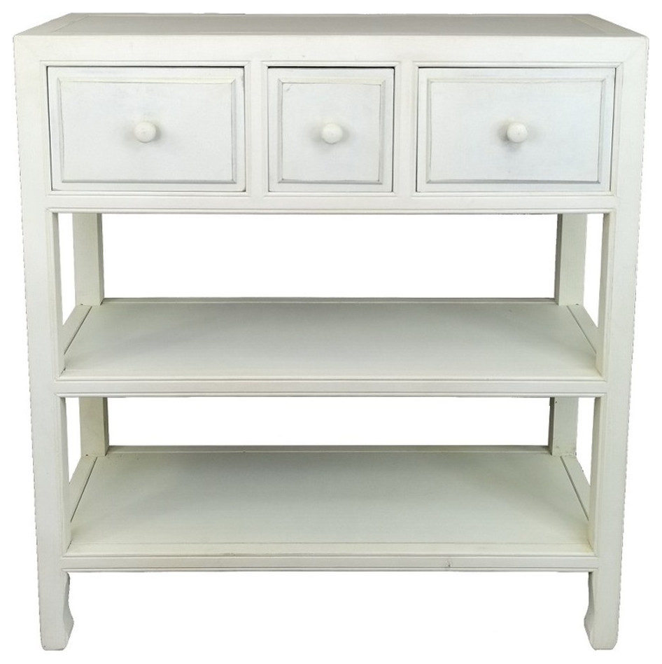 Suchow console table 32Wx14Dx34 quotH white wooden table   Transitional   Console Tables   by Homesquare  Houzz