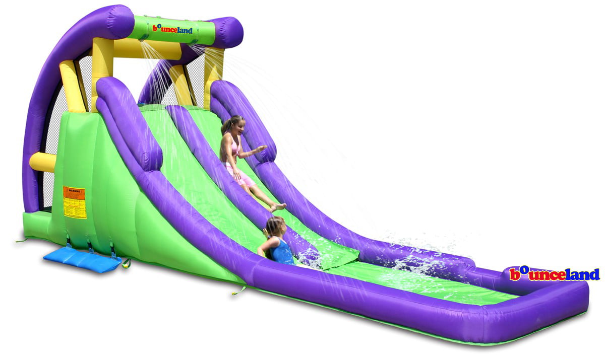 Bounceland Double Water Slide with Splash Pool