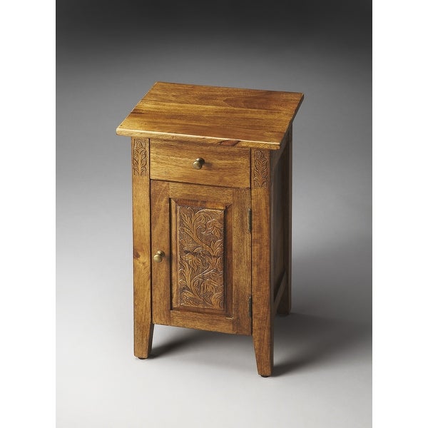 Wester Hand Carved Wood Cabinet