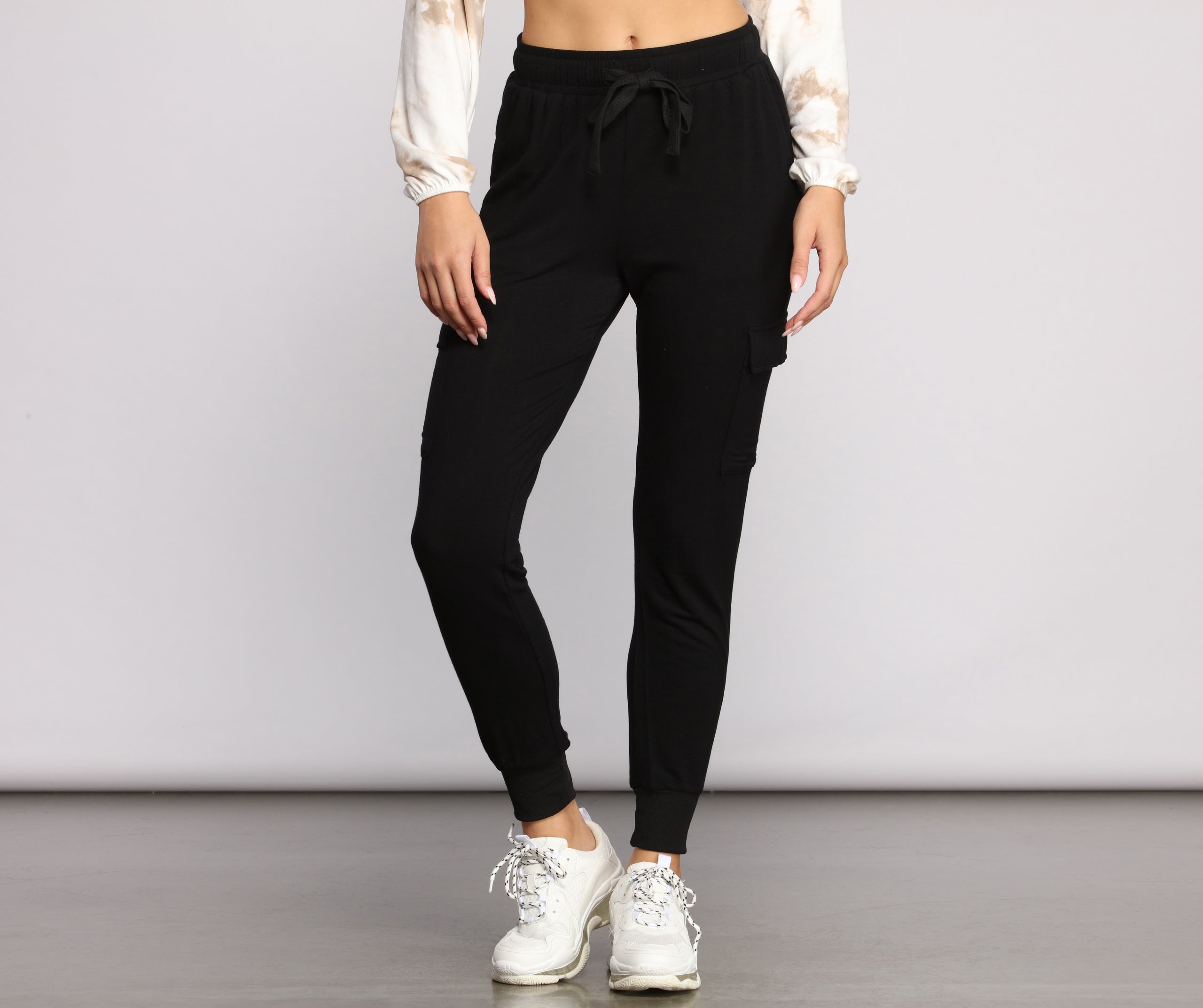 Essential High Waist Cargo Joggers