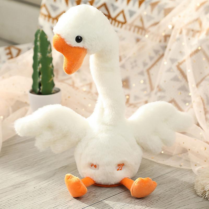 Dancing Goose Toy That Repeats What You Say! With Bluetooth Glowing Singing Recording Cute Goose Stuffed Animal Kids Toy Birthday Xmas Gifts