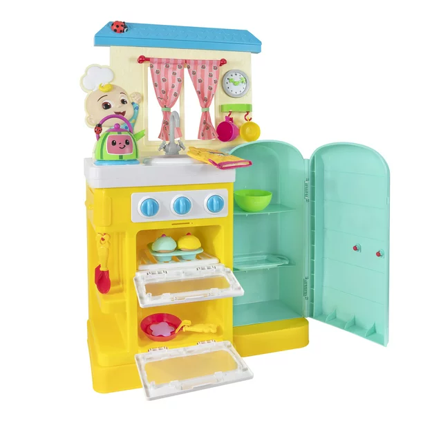 CoComelon 3' Little Kitchen Playset With Lights and Sounds， 19 Pieces