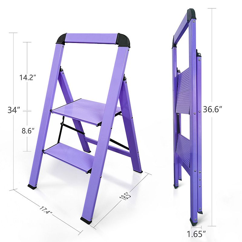 36.6' 2 - Step Aluminum Step Stool