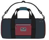 Escape It All 30L Recycled Polyester Duffel Bag - Navy/Burgundy