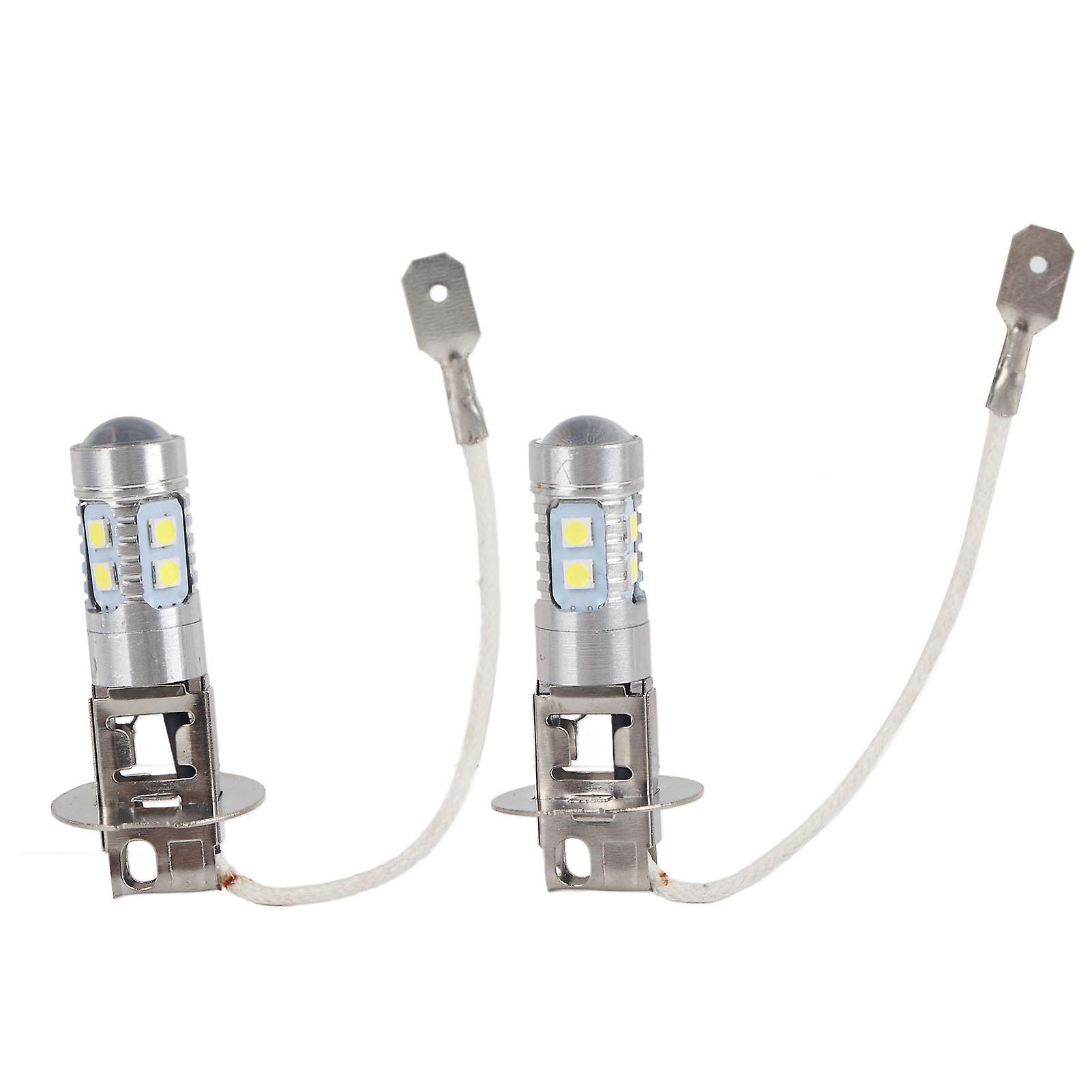 2 Pcs Car 50w 6000k6500k Conversion Led Headlight Fog Light Bulb (white Light)