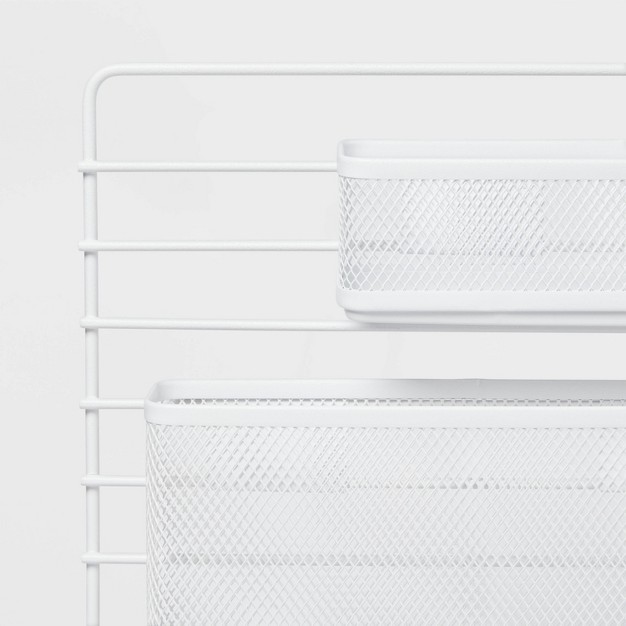 Mesh Wall Office Supply Organizer White