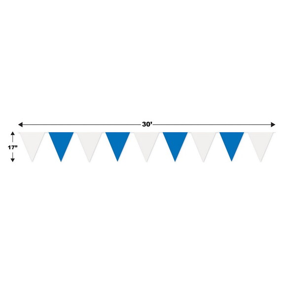 Beistle 50702 BW Blue   White Pennant Banner  all ...