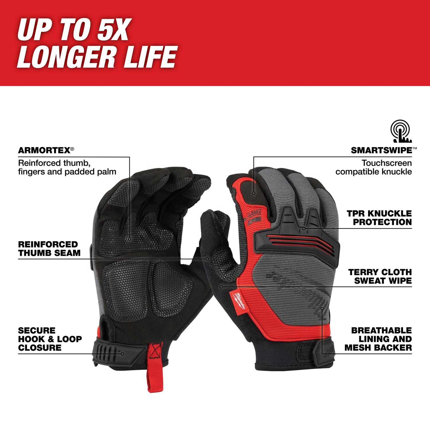 MW Demolition Work Gloves Black/Red XL 1 pair