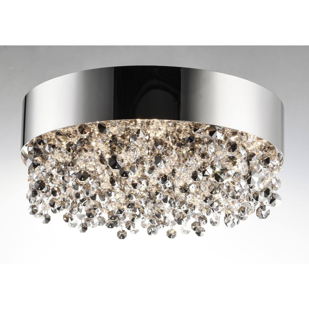 Maxim Lighting Mystic 16 in. Polished Chrome Integrated LED Flushmount Light 39650MSKPC