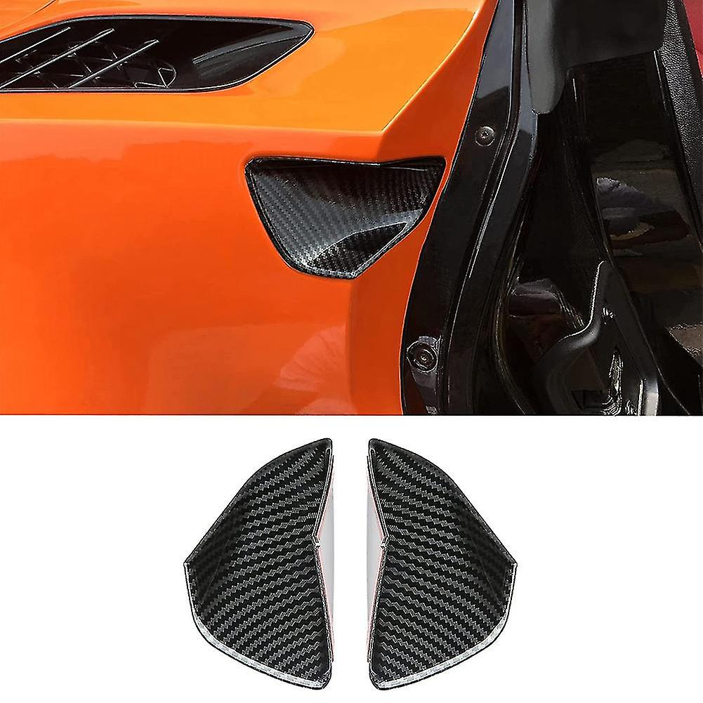 Door Bowl Cover Sticker For Corvette C7 2014 2015 2016 2017 2018 2019 Accessories Abs Carbon Fiber