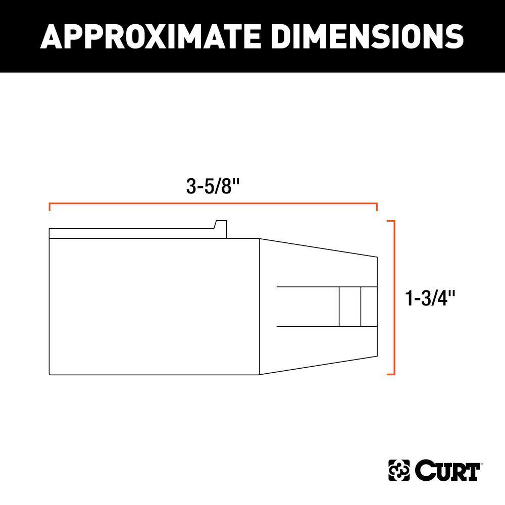 CURT Electrical Adapter (7-Way RV Blade Vehicle to 4-Way Flat Trailer) 57240