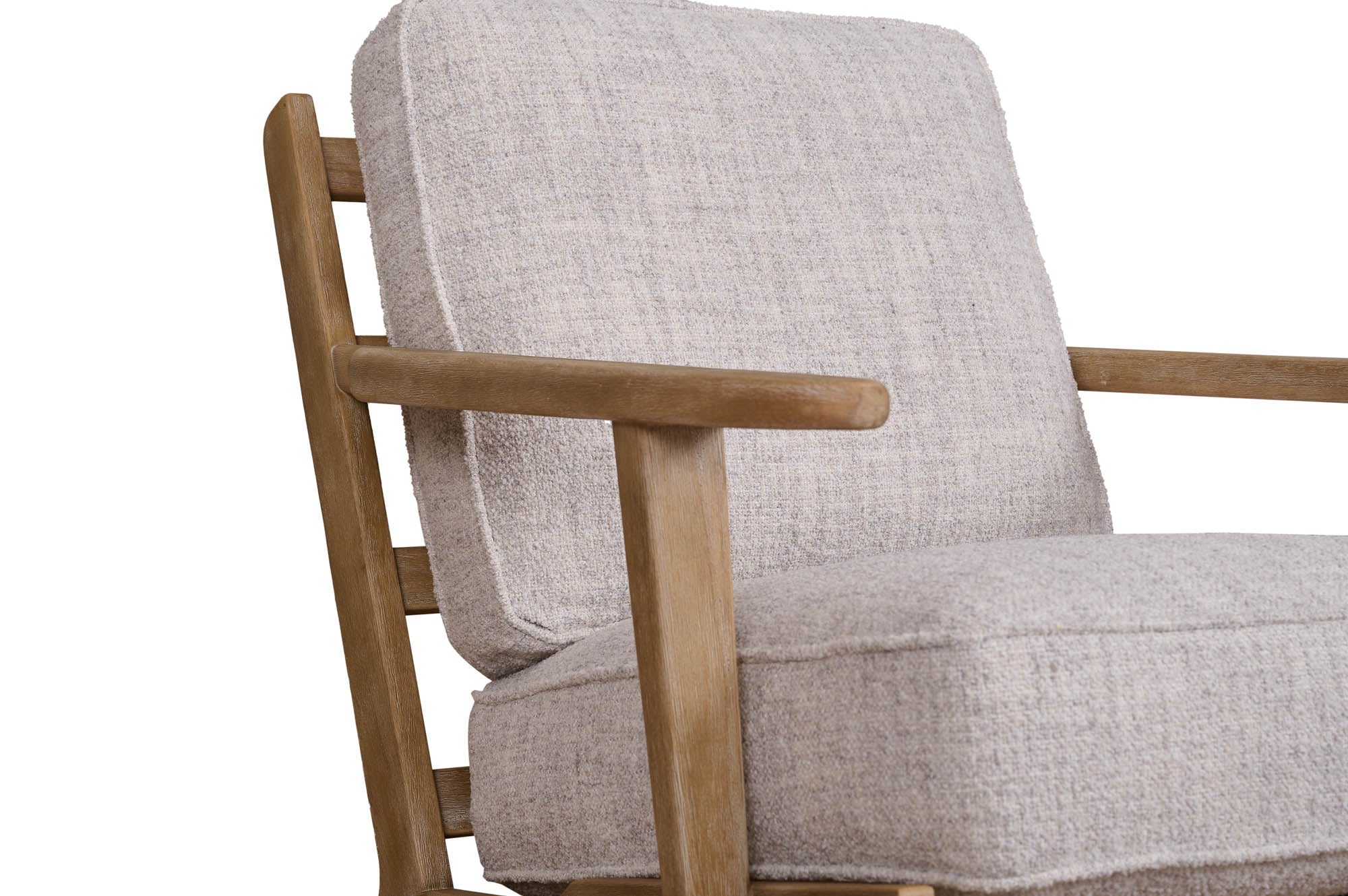 Merino Pearl Wood Accent Chair - Natural Finish