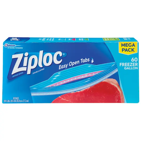 Ziploc 60-Count 1 Gallon Freezer Bags