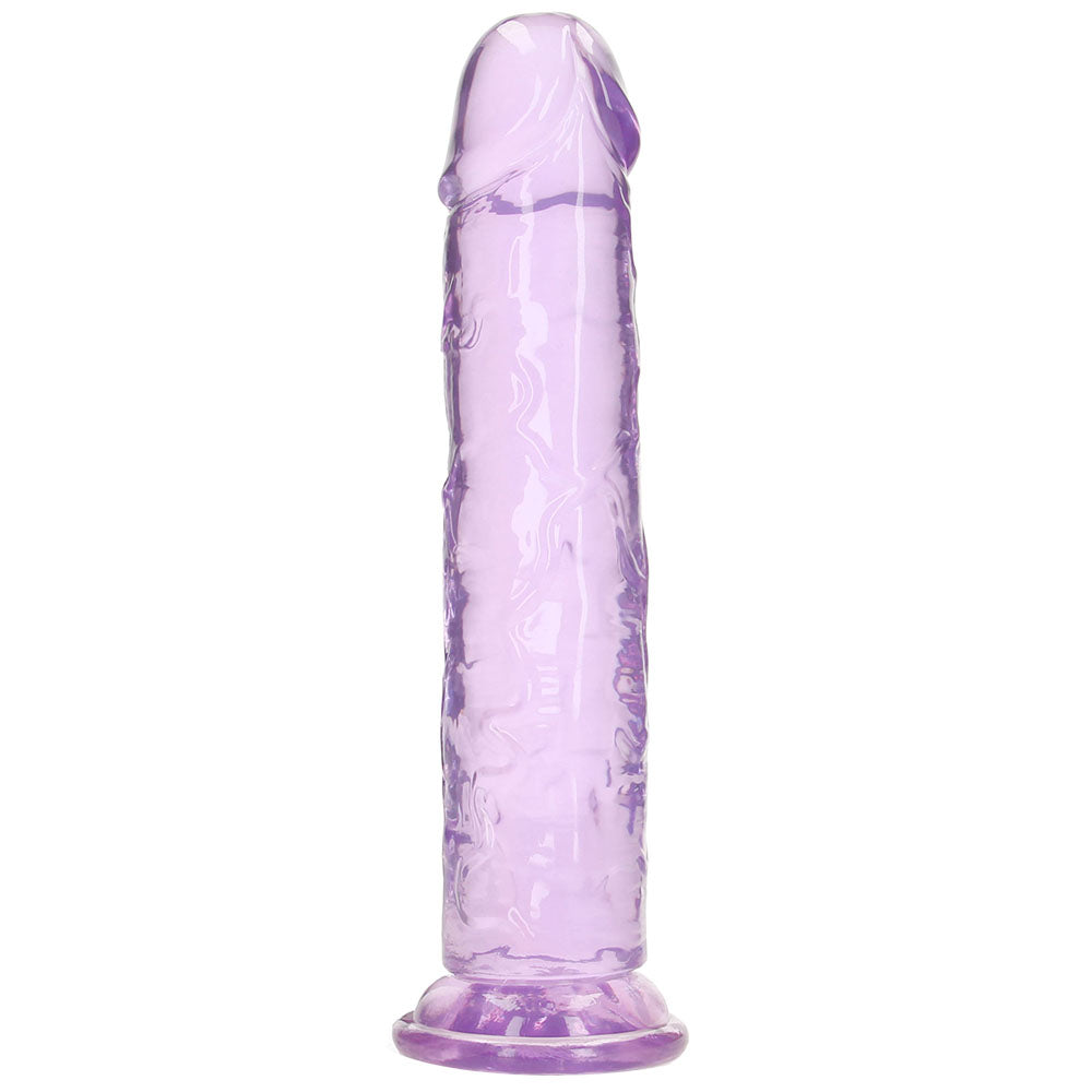 RealRock Crystal Clear Jelly 11 Inch Dildo in Purple