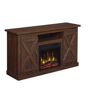 Classic Flame Cottonwood 47.50 in. Media Console Electric Fireplace TV Stand in Saw Cut Espresso 18MM6127-PD01S