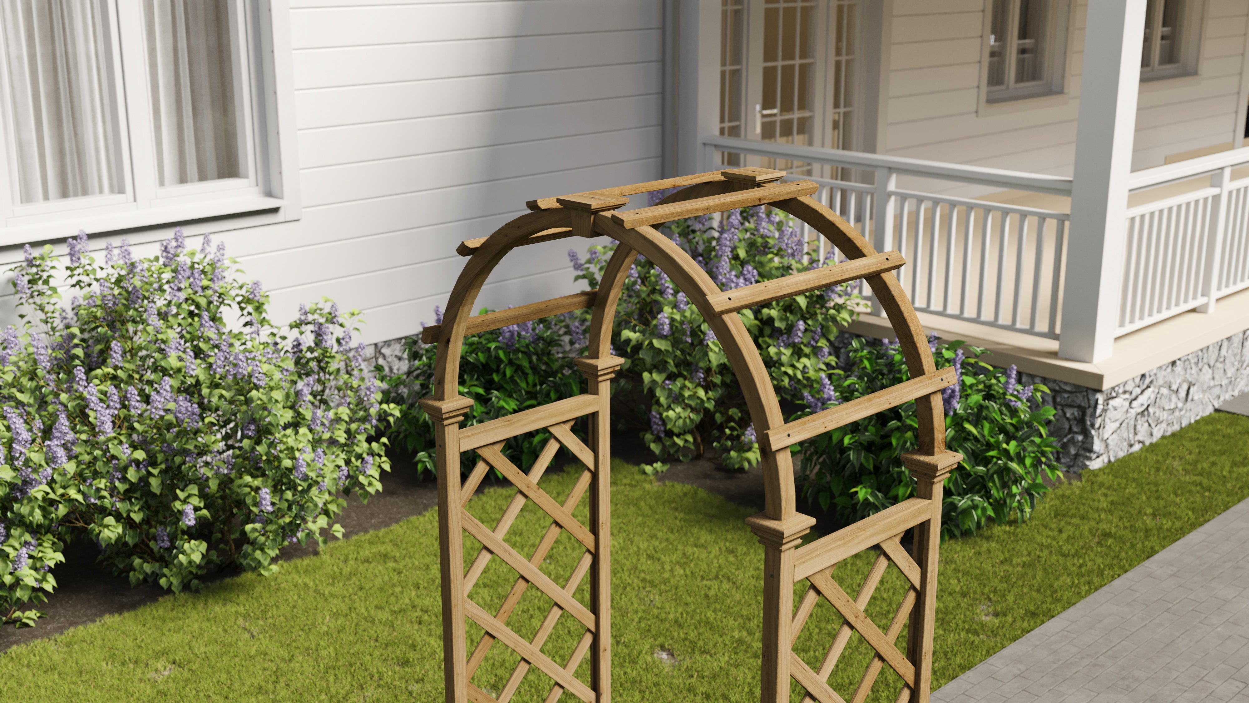 Vita 43"L x 23"W x 81"H Cedar Arbor, Golden Brown, VA68893