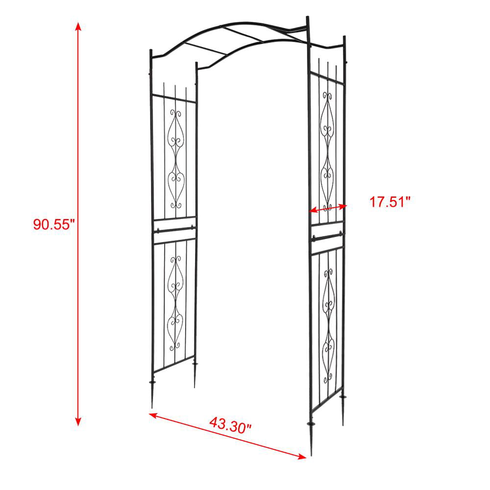 Ktaxon 7.5 Ft Garden Arbor Archway Metal Arch for Wedding Party Garden