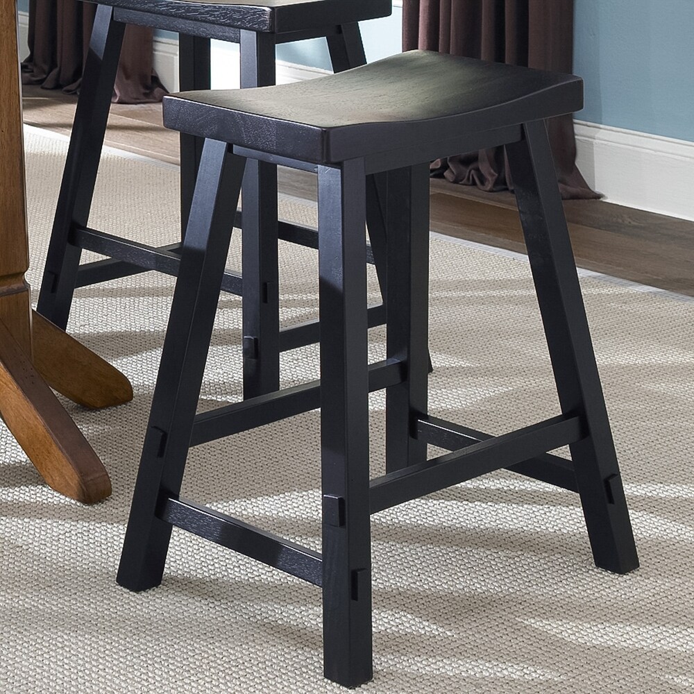 The Gray Barn Creations Black Sawhorse Counter Stool