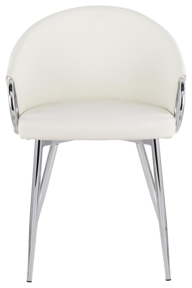 Claire Chair  Silver Metal   Midcentury   Dining Chairs   by LumiSource  Houzz