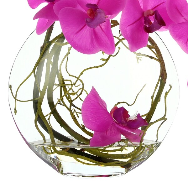 Orchid Floral in Glass Vase