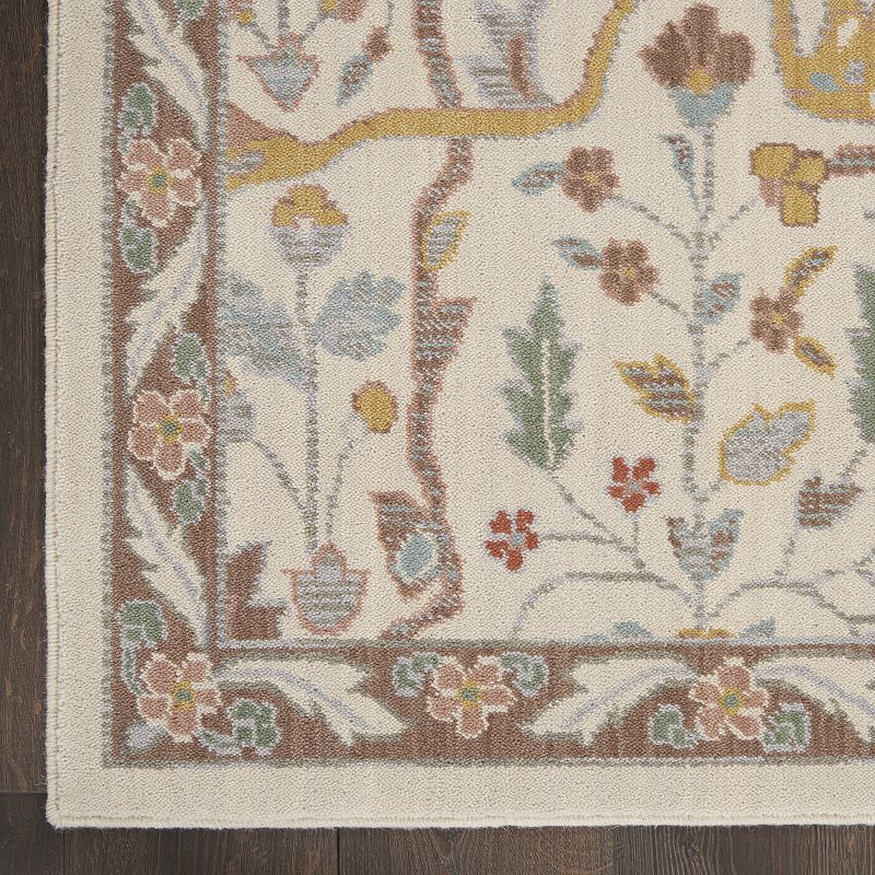 Nourison Parisa Blooming Botanical Wool Indoor Rug