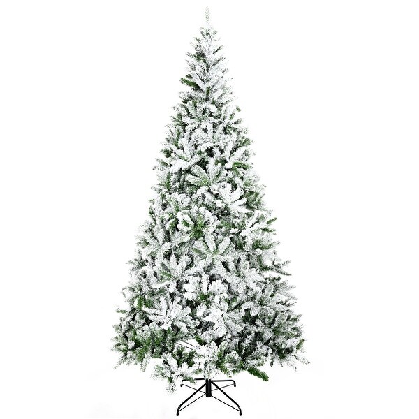 HOMCOM Artificial Snow Flocked Christmas Tree with Stand