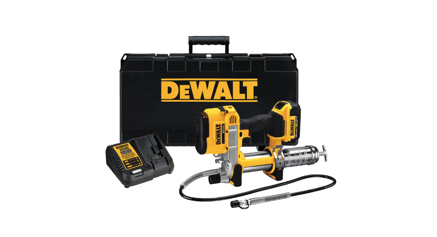 DEWALT DCGG571M1 20-Volt MAX Cordless 10，000 PSI Variable Speed Grease Gun， (1) 20-Volt 4.0Ah Battery and Charger