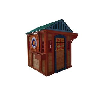 Tatayosi Outdoor Wooden 4-in-1 Game House for Kids Garden Playhouse with Different Games On Every Surface J-H-W155966762