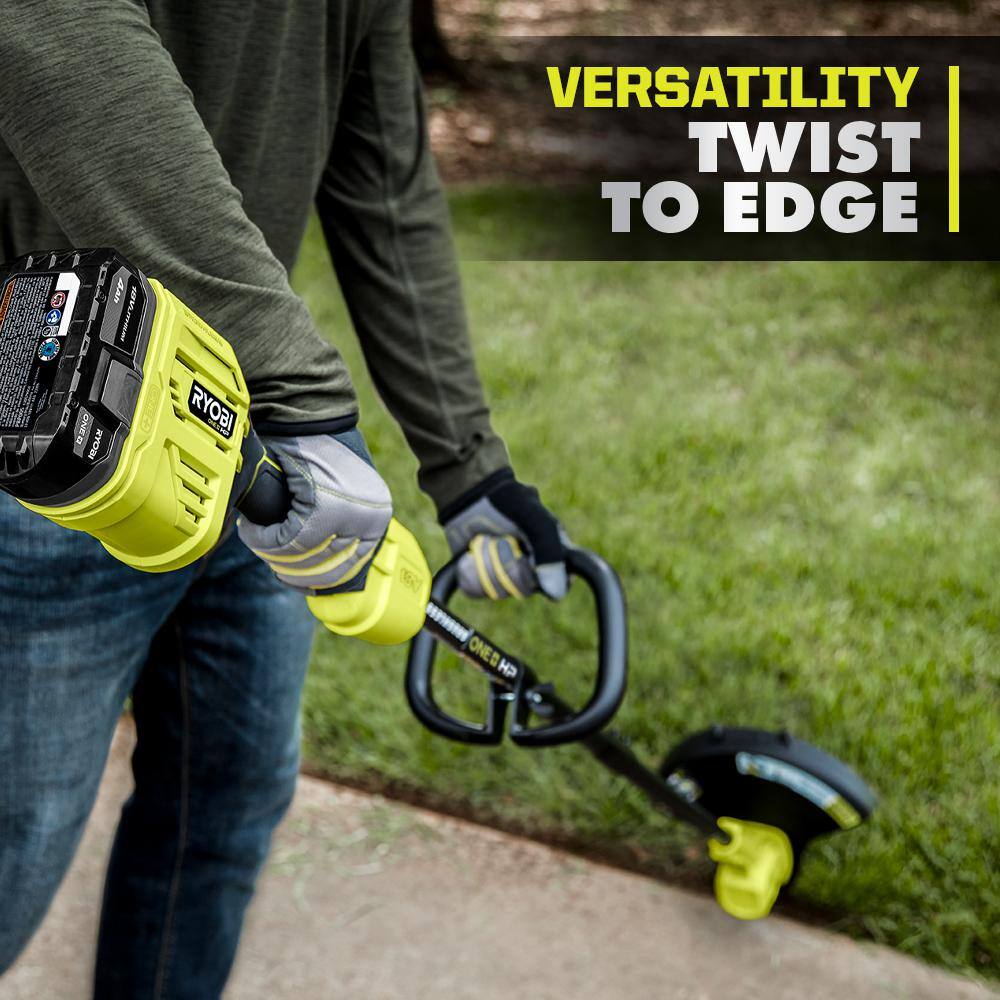 RYOBI ONE+ HP 18V Brushless 13 in. Cordless Battery String Trimmer with 4.0 Ah Battery and Charger P20120