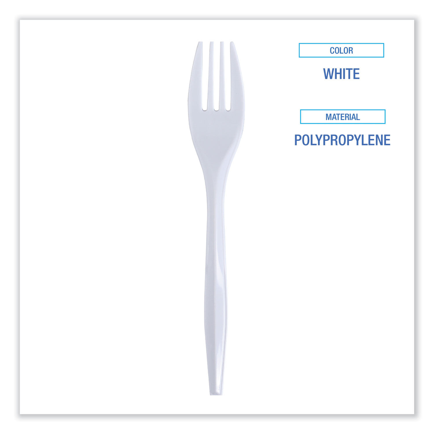 Mediumweight Wrapped Polypropylene Cutlery by Boardwalkandreg; BWKFORKIW