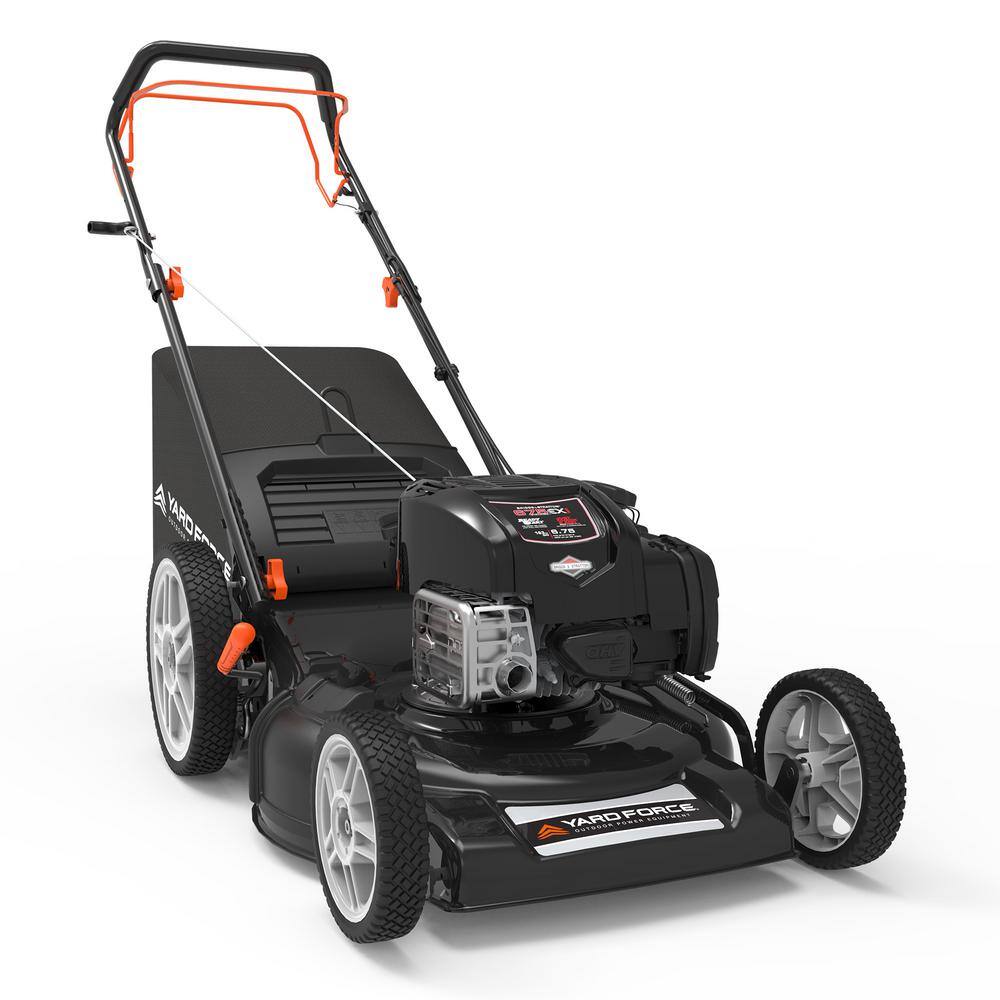 YARD FORCE YF22-3N1SP 21 in.?EX625?Briggs and Stratton Just Check and Add Self-Propelled RWD Walk-Behind Mower