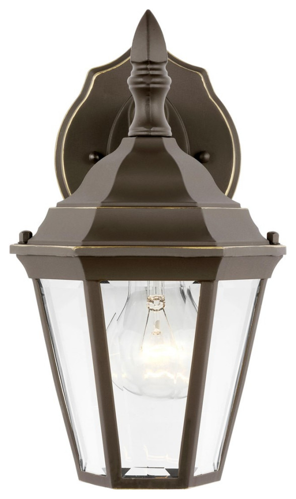 Sea Gull Bakersville Small 1 Light Outdoor Wall Light 88937 71  Antique Bronze   Traditional   Outdoor Wall Lights And Sconces   by Lighting and Locks  Houzz