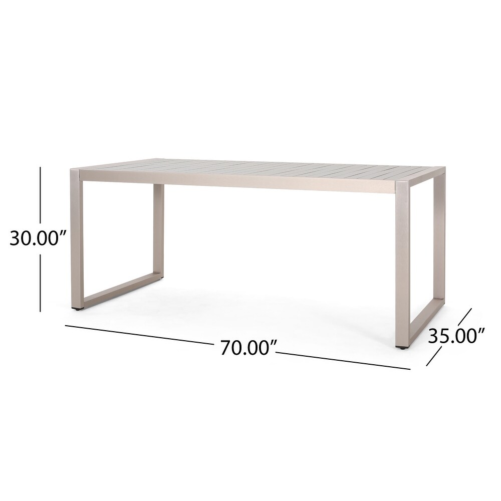 Navan Modern Aluminum Outdoor Dining Table by Christopher Knight Home   70.00\