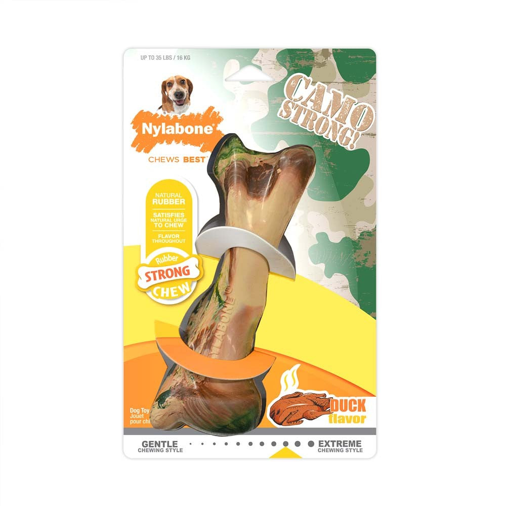 Nylabone Strong Chew Camo Duck Flavored Dog Chew