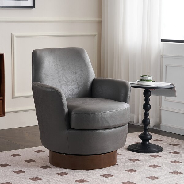 Velvet Swivel Barrel Chair，Swivel Accent Chairs Armchair for Living Room