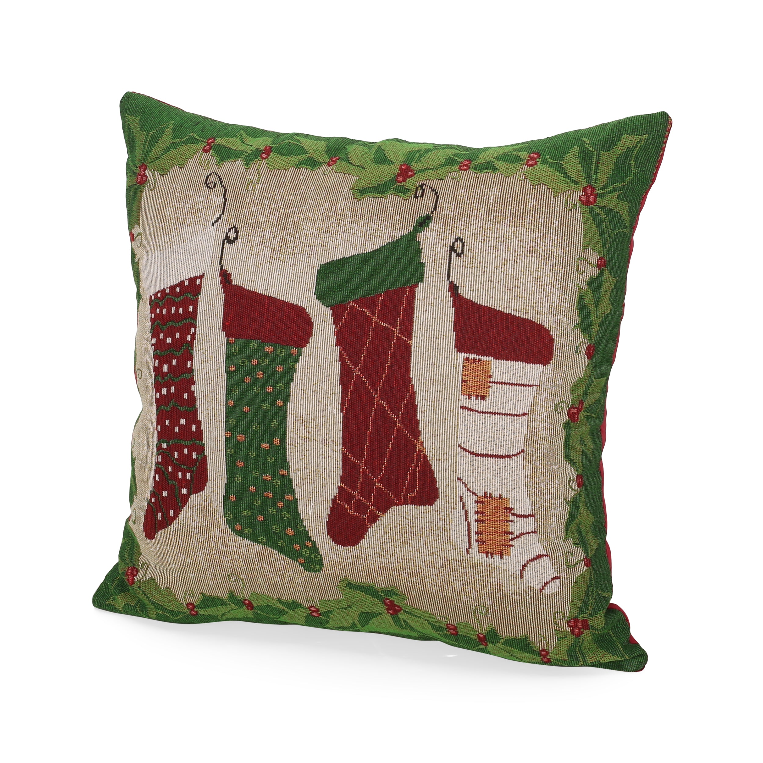 Tigue Modern Fabric Christmas Throw Pillow