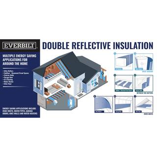 Everbilt 8 in. x 100 ft. Double Reflective Insulation 8X100RFLINS