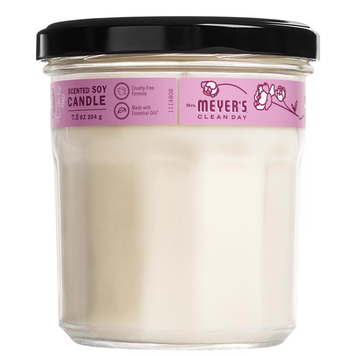 Mrs. Meyers Clean Day White Peony Scent Soy Air Freshener Candle 7.2 oz