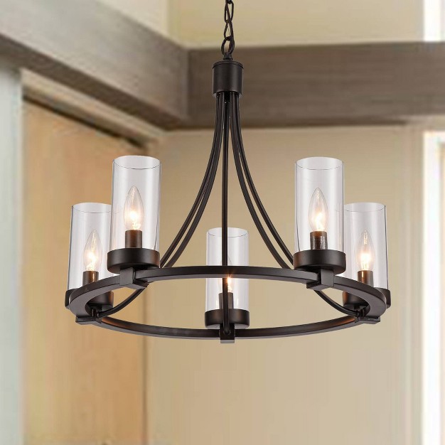 X 21 quot X 19 quot 5 light Newton Pendant Black Warehouse Of 