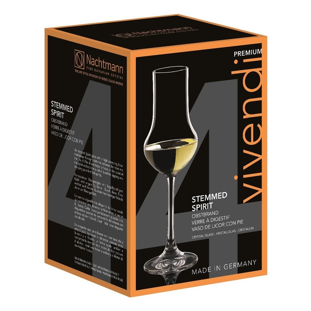 Nachtmann Vivendi Stemmed Spirit Glass Set of 4   3.85 oz.