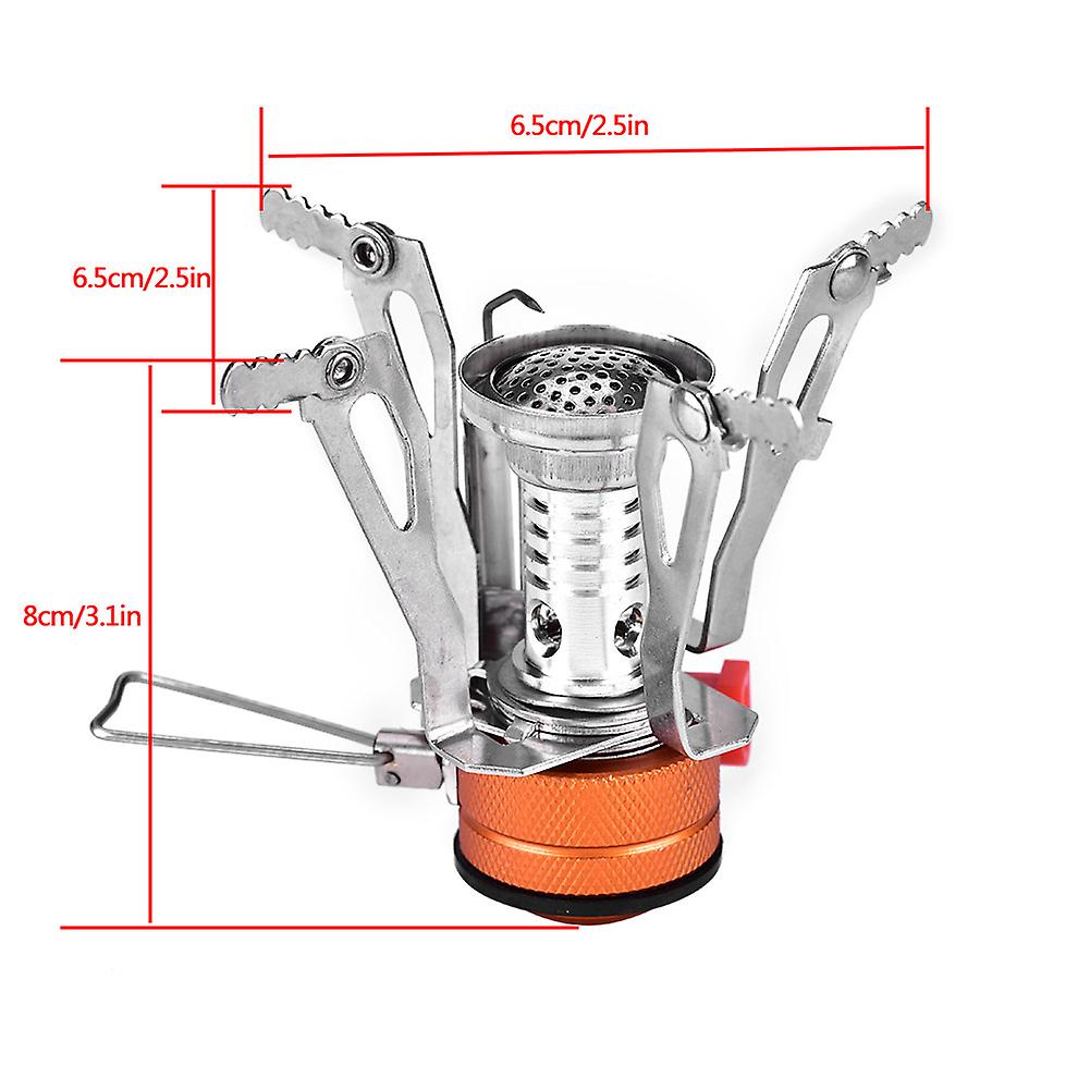 Portable Mini Lightweight Gas Stove Burner For Outdoor Camping Picnic Hiking(silver)