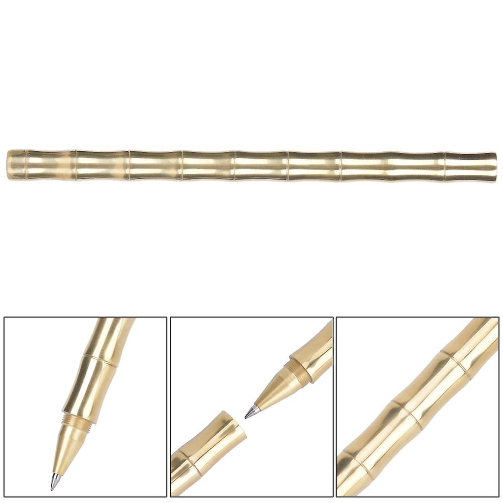 Multi Functional Brass Ball Point Pen Bamboo Pattern Business Signature Writing Pen