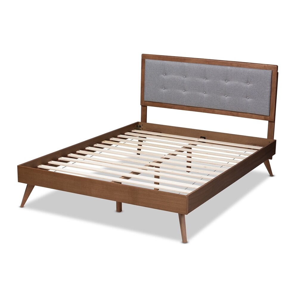 Carson Carrington Ulas Mid century Fabric Platform Bed