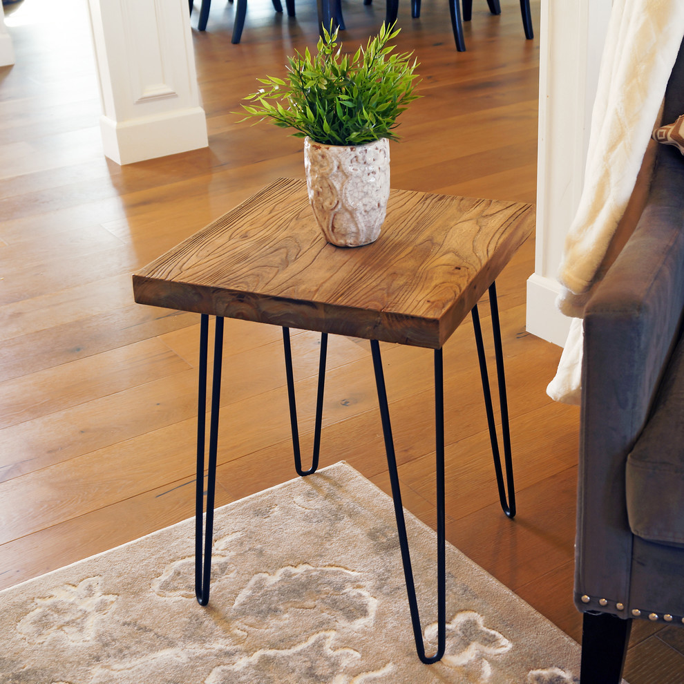 Rustic Old Elm Wood End Table   Industrial   Side Tables And End Tables   by Welland  Houzz