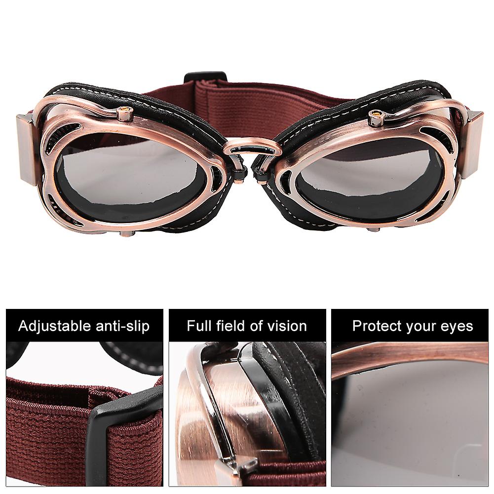 Motorcycle Riding Protective Goggles Dust Proof Windproof Arc Shaped Glasses(bronze Gray)