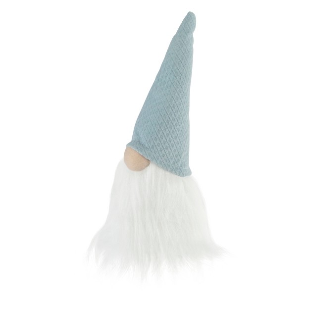 Blue Plush Gnome Tabletop Christmas Decoration