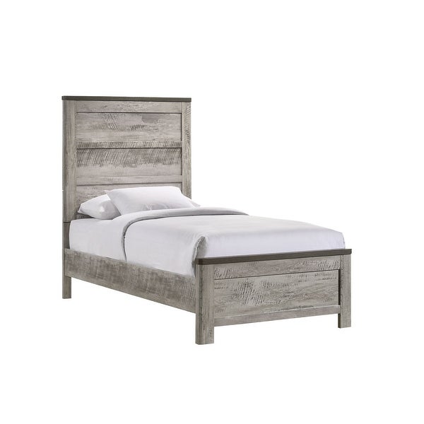 Picket House Furnishings Adam Twin Panel 4PC Bedroom Set in Gray - - 32335766